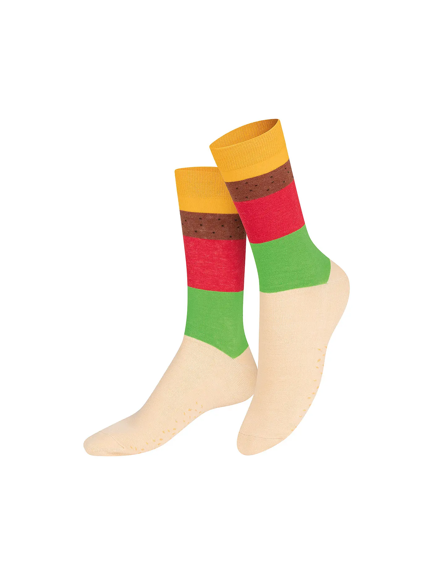 EAT MY SOCKS | Socken 36-45 CHEESEBURGER rotgelbgruen | 
